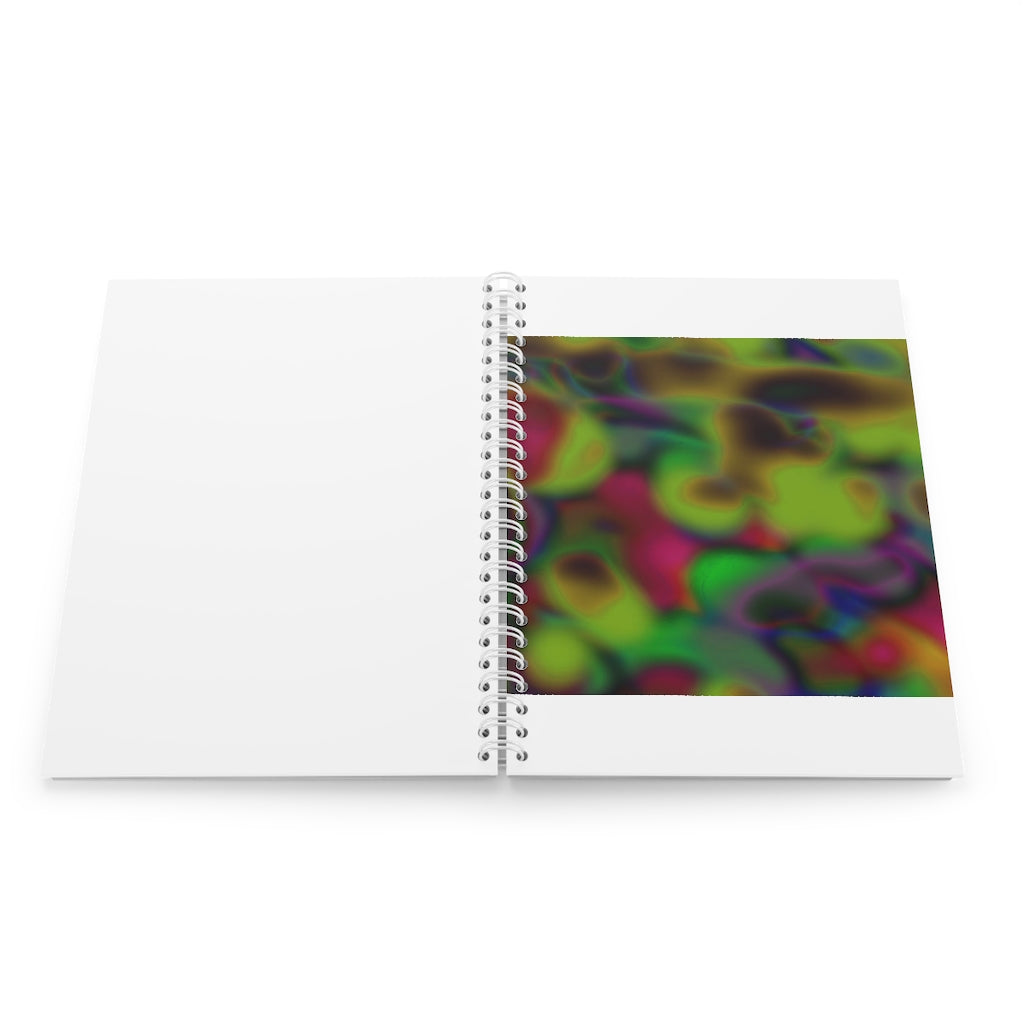 Colorful Cloud Painting Spiral Notebook with customizable covers and wide-ruled pages.
