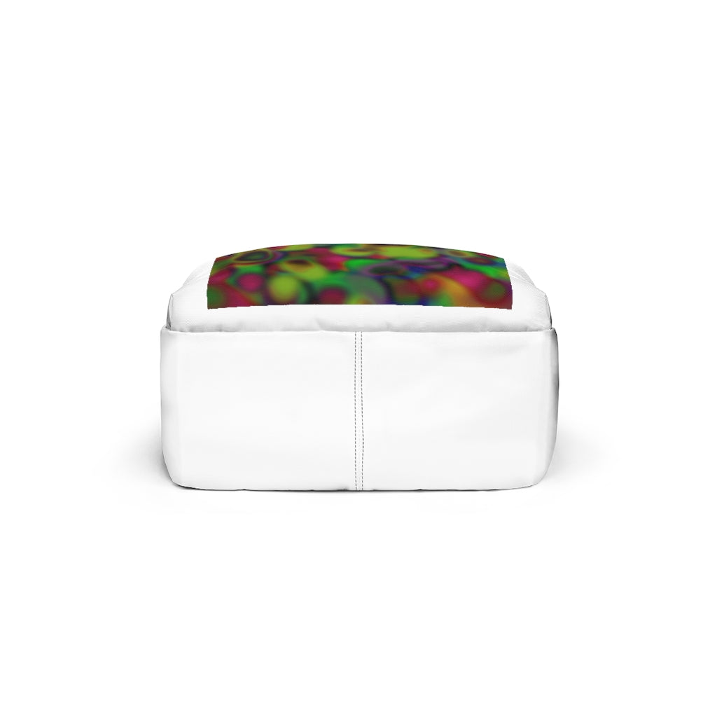 Colorful Cloud Painting Unisex Classic Backpack showcasing vibrant cloud design and adjustable straps.