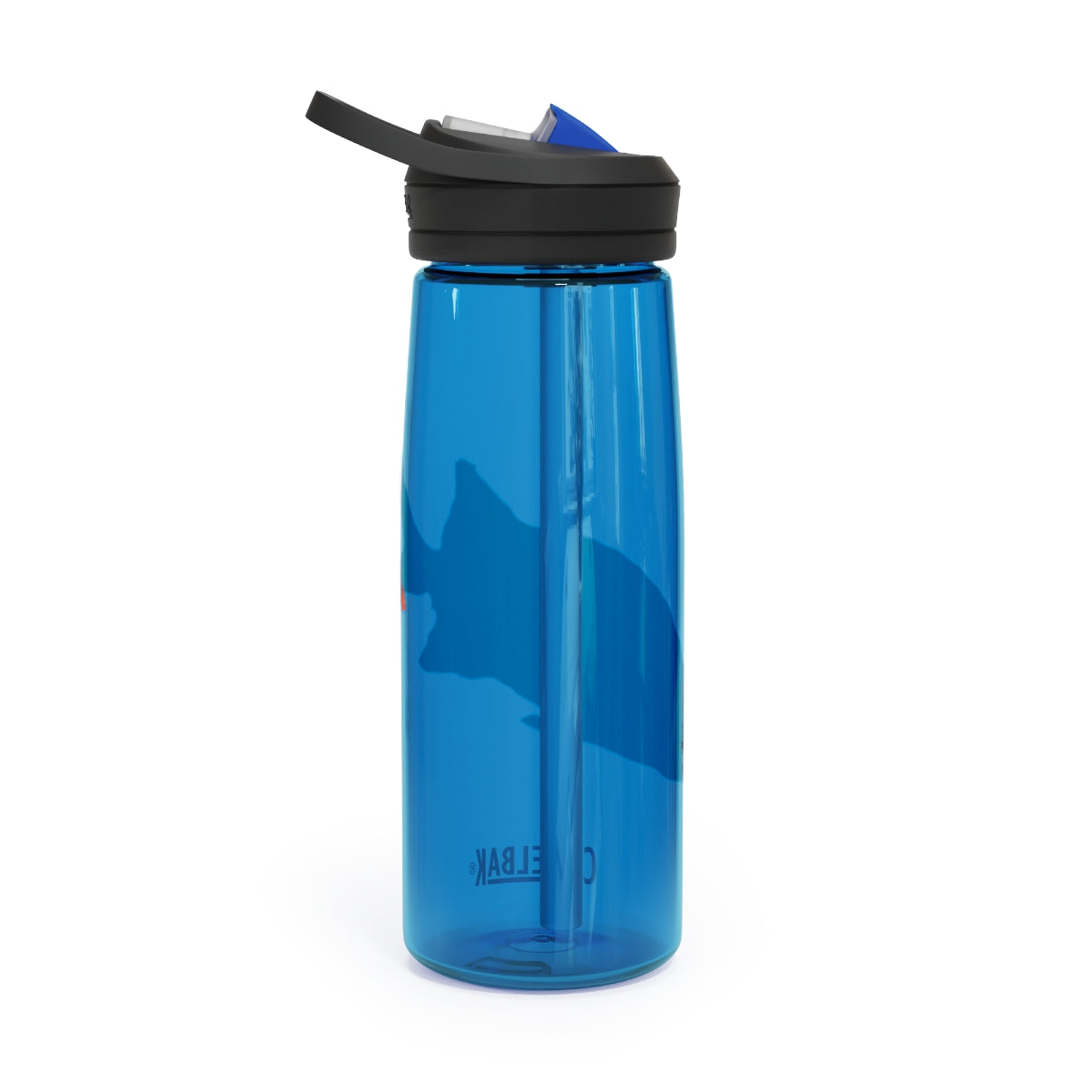 Colorful Fish CamelBak Eddy® Water Bottle in vibrant colors, showcasing its durable design and easy-carry handle.