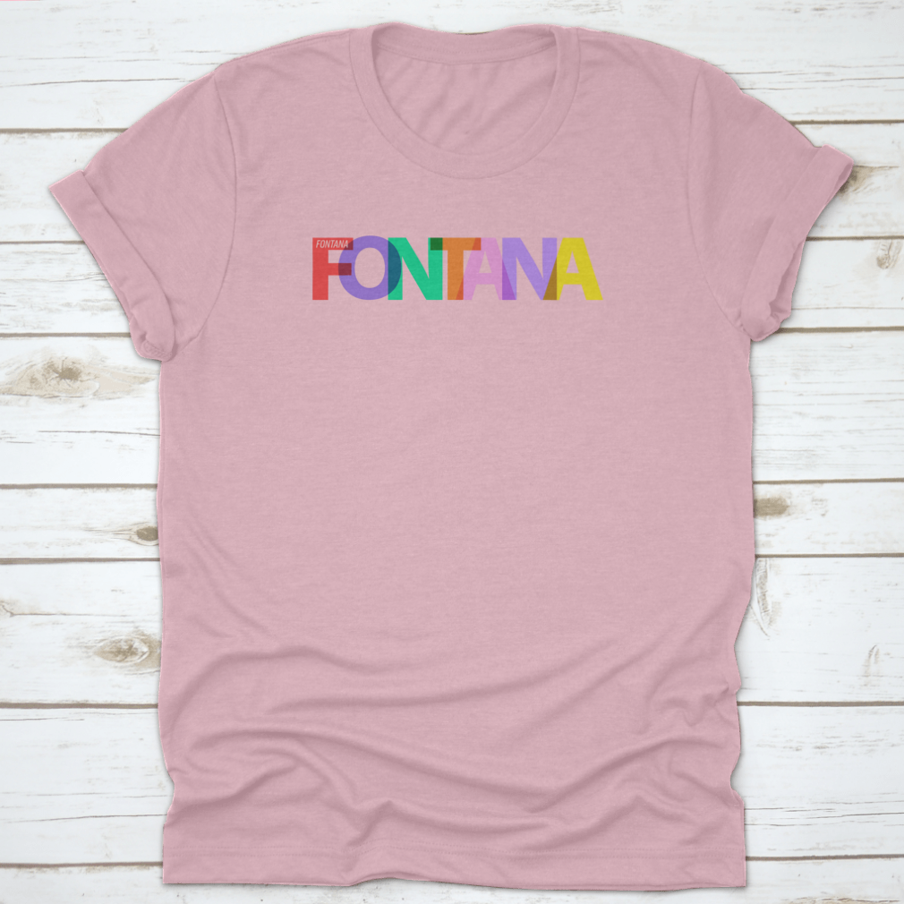 Colorful lettering design of Fontana, USA, showcasing vibrant colors and stylish typography.