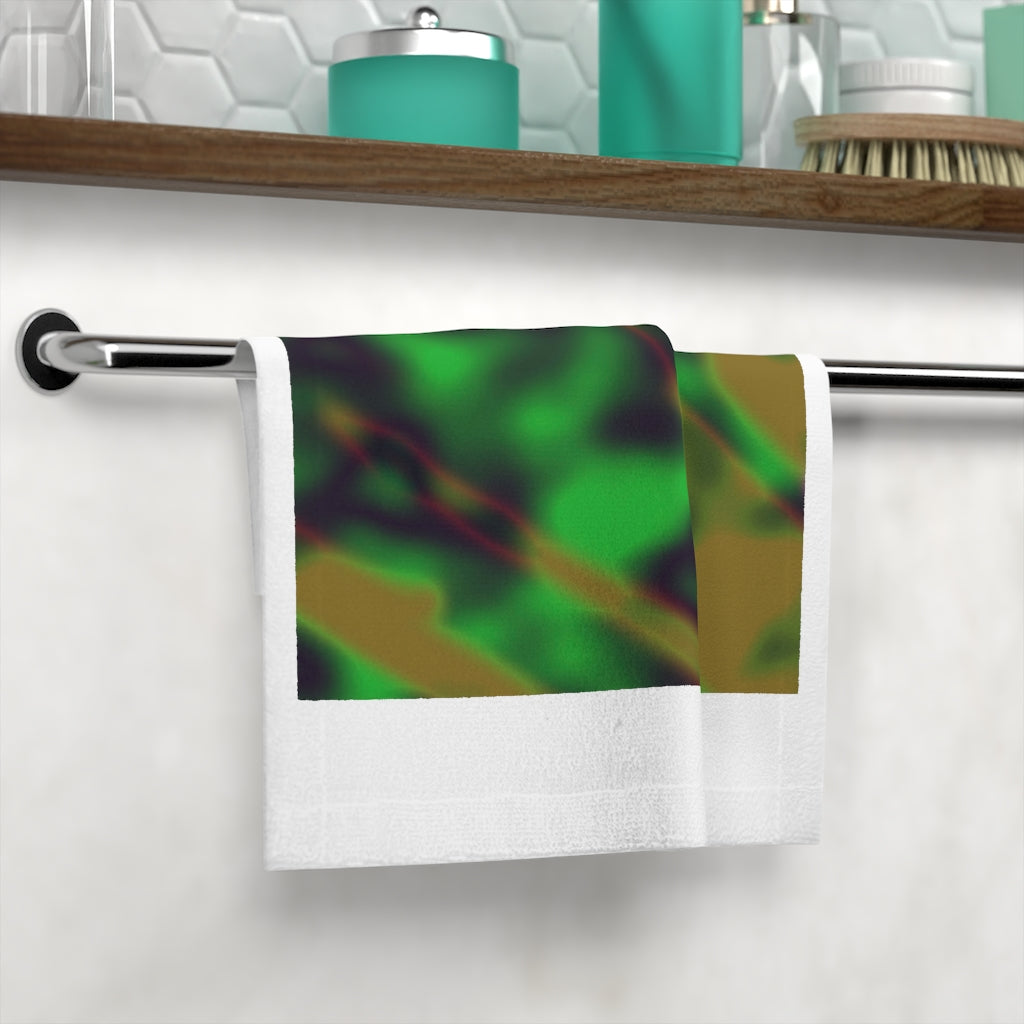 Colorful Painting Face Towel featuring a vibrant polyester front and soft cotton back, ideal for customization and everyday use.