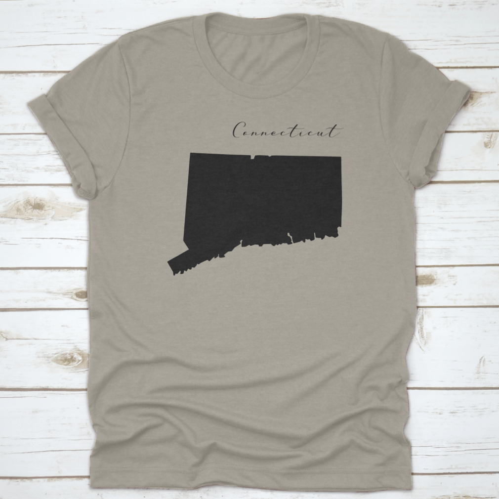 High-quality black silhouette vector map of Connecticut, editable for various design projects.