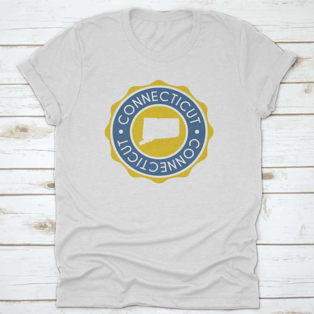 Connecticut USA Badge Map Vector Seal showcasing state pride with a classic design.