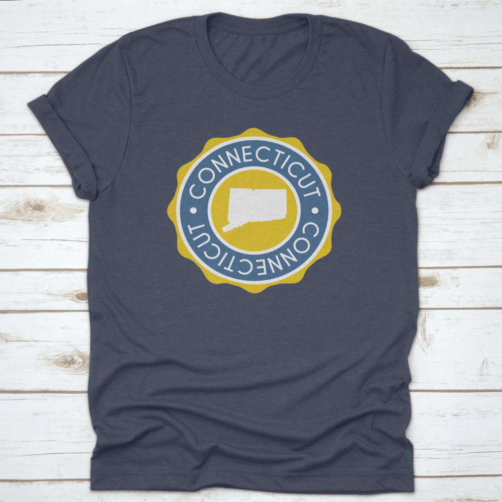 Connecticut USA Badge Map Vector Seal showcasing state pride with a classic design.