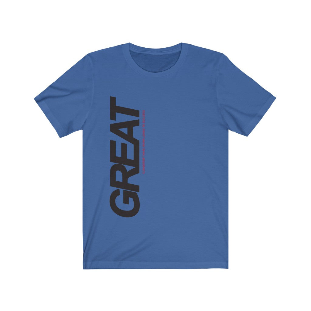 A unisex t-shirt featuring the motivational phrase 'Consistent Hard Work Leads to Success' printed in durable vinyl on soft cotton fabric.