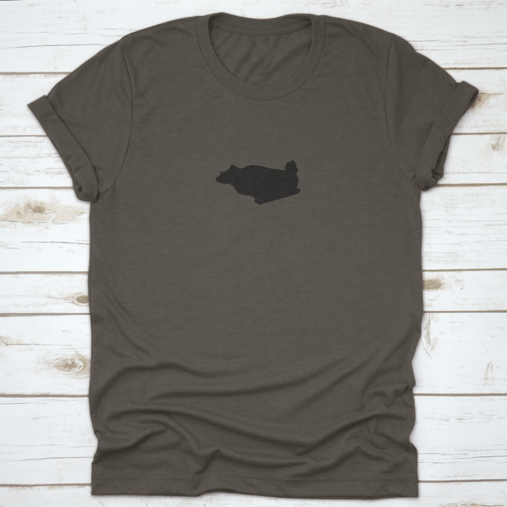 Contra Costa County Outline Map T-Shirt showcasing a detailed map design, made from 100% cotton for comfort.