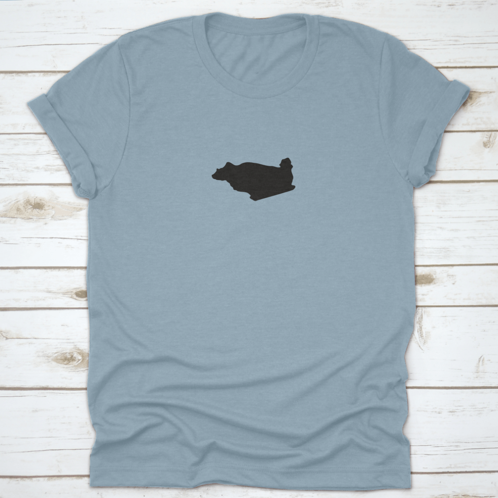 Contra Costa County Outline Map T-Shirt showcasing a detailed map design, made from 100% cotton for comfort.