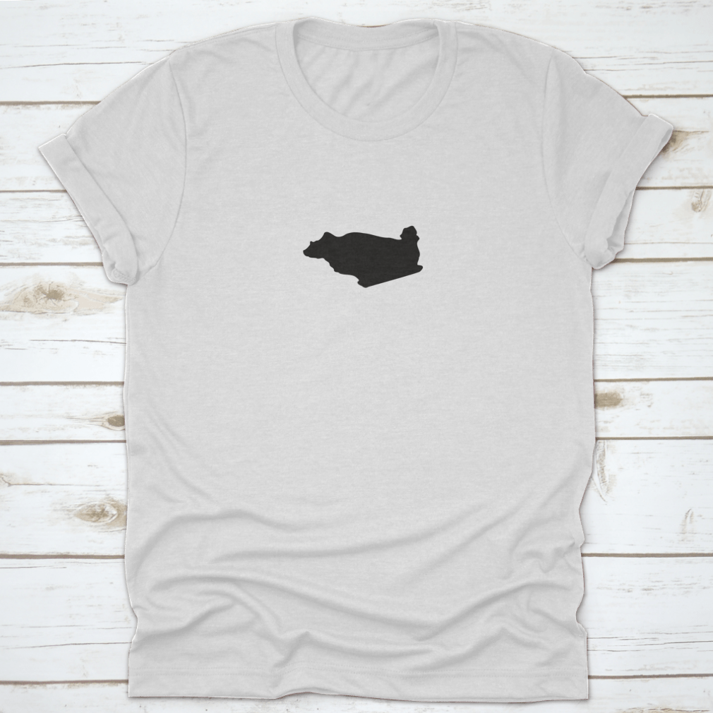 Contra Costa County Outline Map T-Shirt showcasing a detailed map design, made from 100% cotton for comfort.