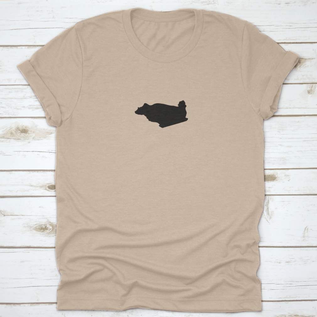 Contra Costa County Outline Map T-Shirt showcasing a detailed map design, made from 100% cotton for comfort.
