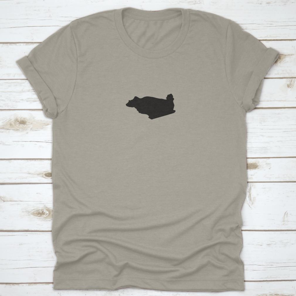 Contra Costa County Outline Map T-Shirt showcasing a detailed map design, made from 100% cotton for comfort.