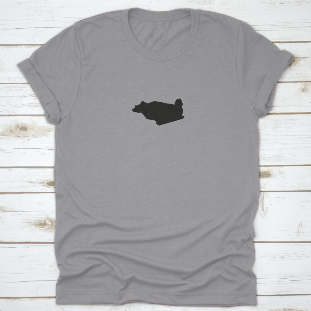 Contra Costa County Outline Map T-Shirt showcasing a detailed map design, made from 100% cotton for comfort.