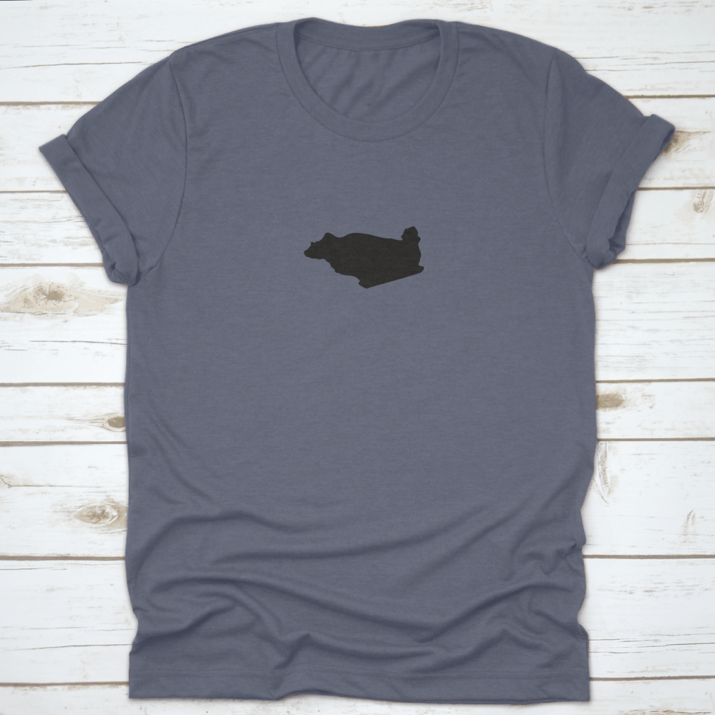 Contra Costa County Outline Map T-Shirt showcasing a detailed map design, made from 100% cotton for comfort.