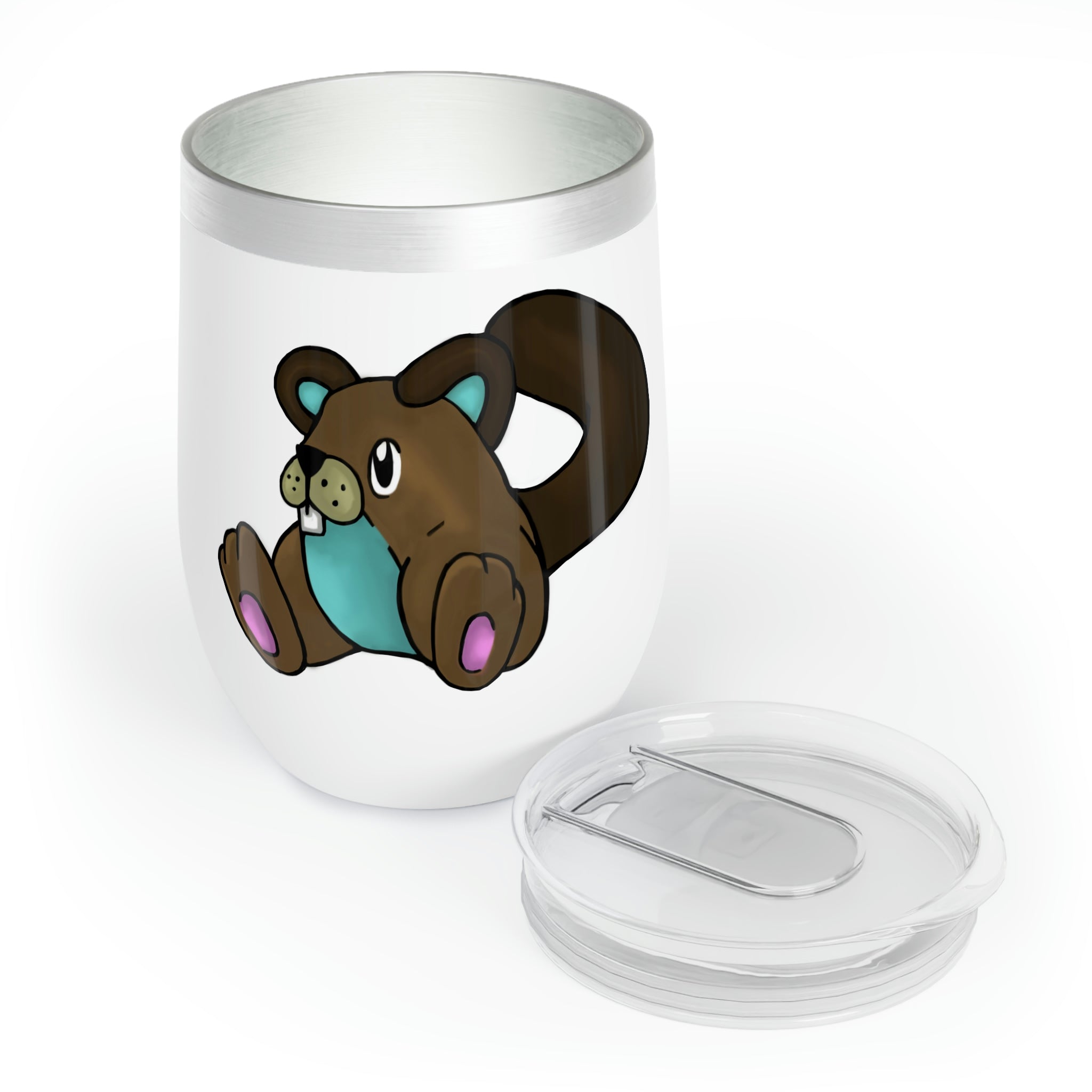 Showchu Chill Wine Tumbler in stainless steel with double-insulated walls, perfect for personalized designs and temperature retention.