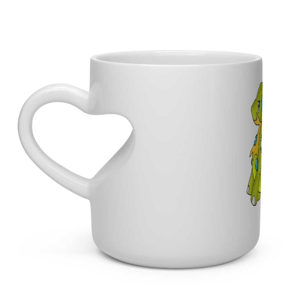 Cortenais Heart Shape Mug featuring a white ceramic design with a heart-shaped handle, perfect for hot beverages.