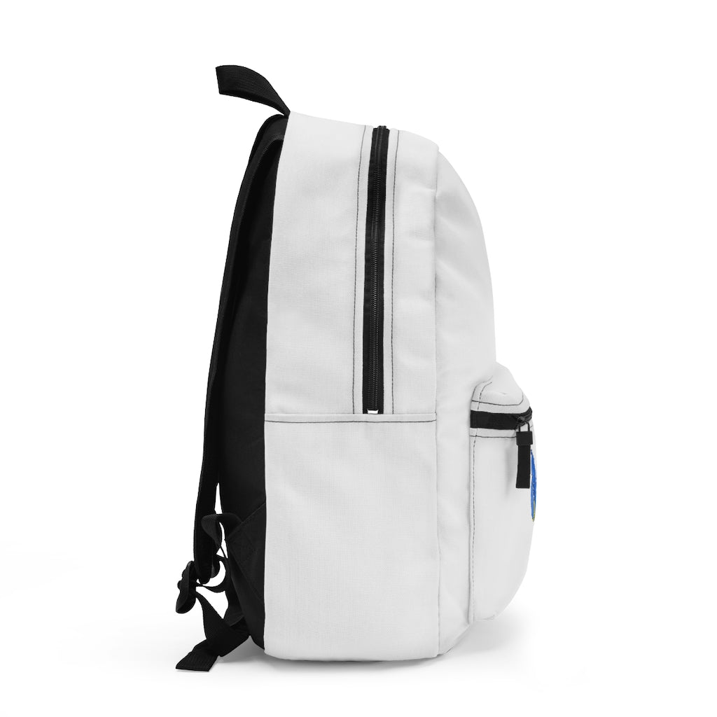 Corteneir Backpack made in USA, showcasing its durable spun polyester material, adjustable straps, and waterproof design.