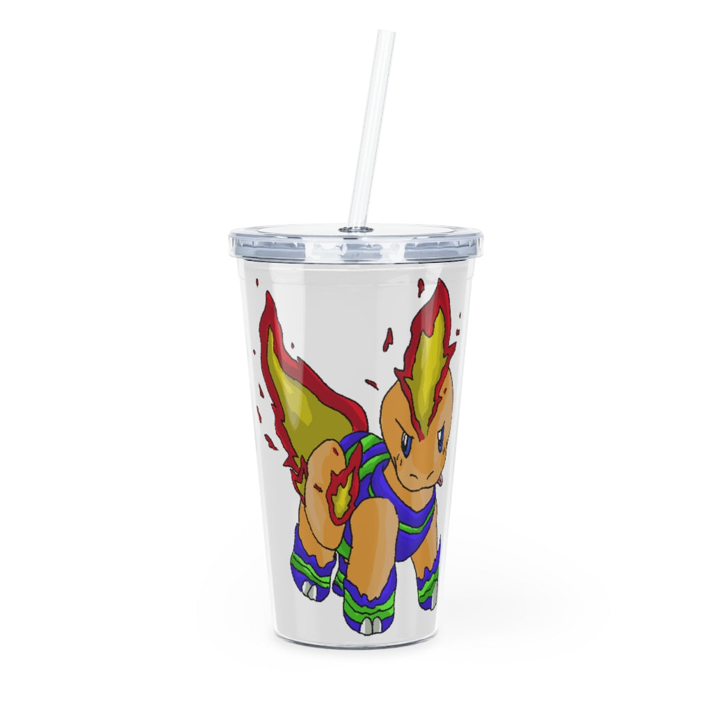 Corteness Plastic Tumbler with Straw, featuring a customizable design, lid, and reusable straw, perfect for events and gatherings.