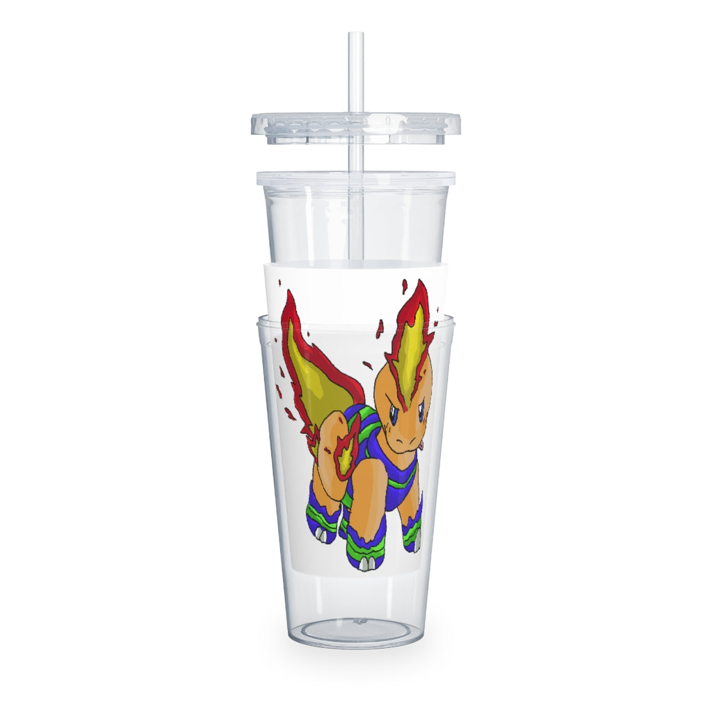 Corteness Plastic Tumbler with Straw, featuring a customizable design, lid, and reusable straw, perfect for events and gatherings.