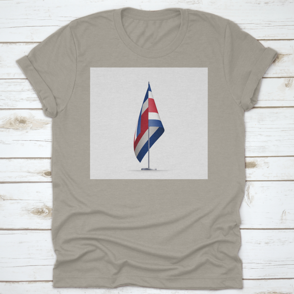 Costa Rica Flag State Symbol displayed on a white background, showcasing vibrant colors and emblematic design.