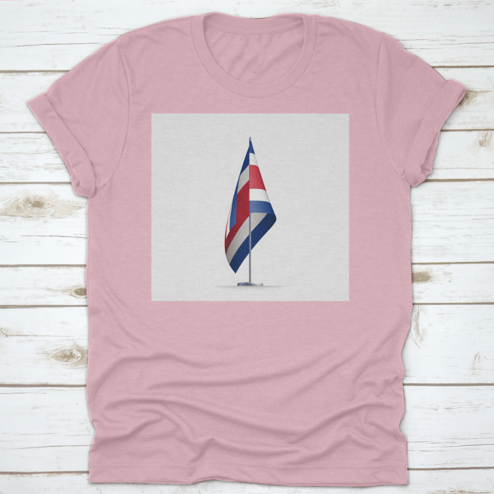 Costa Rica Flag State Symbol displayed on a white background, showcasing vibrant colors and emblematic design.