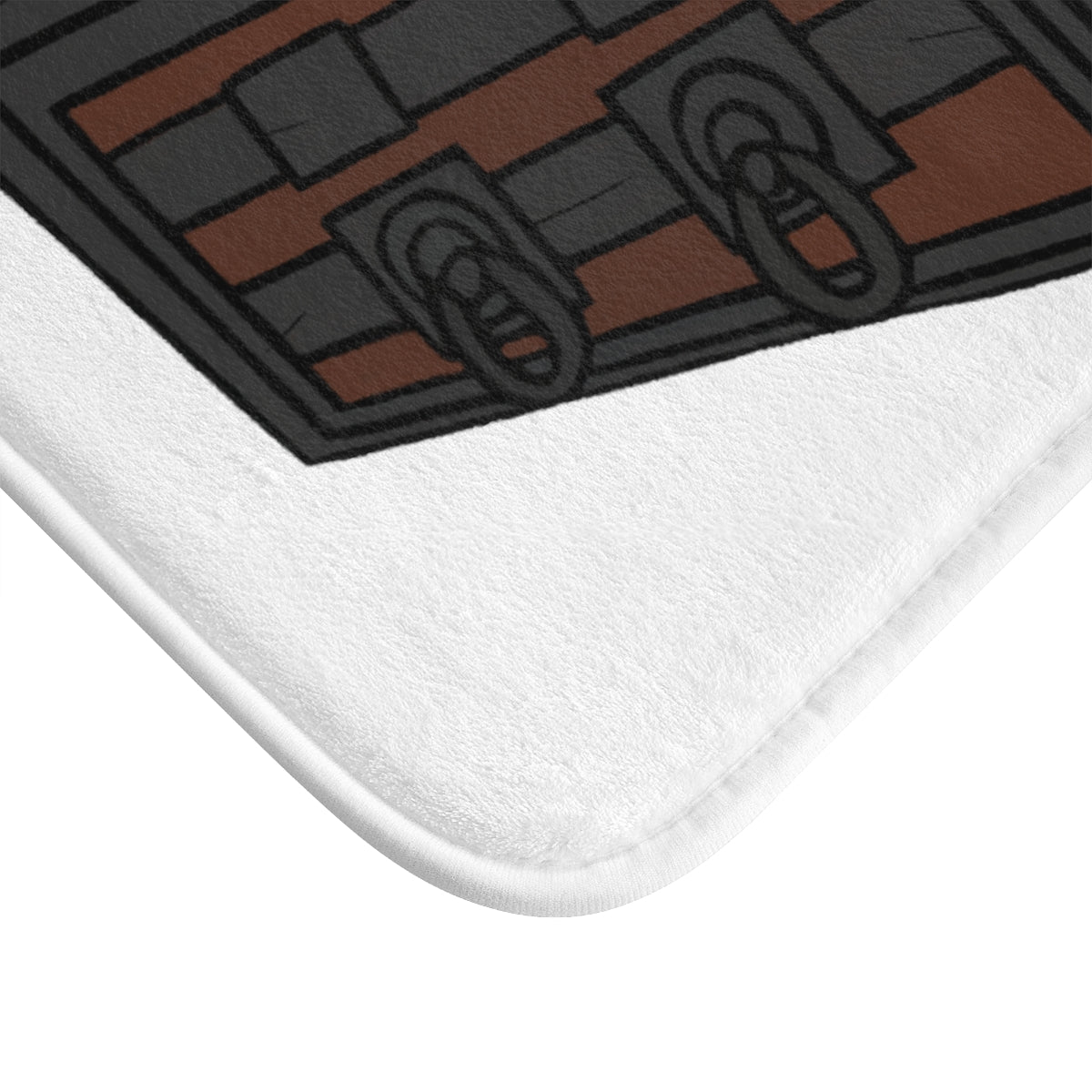 Crate Bath Mat featuring stylish design and anti-slip backing, made from soft microfiber.