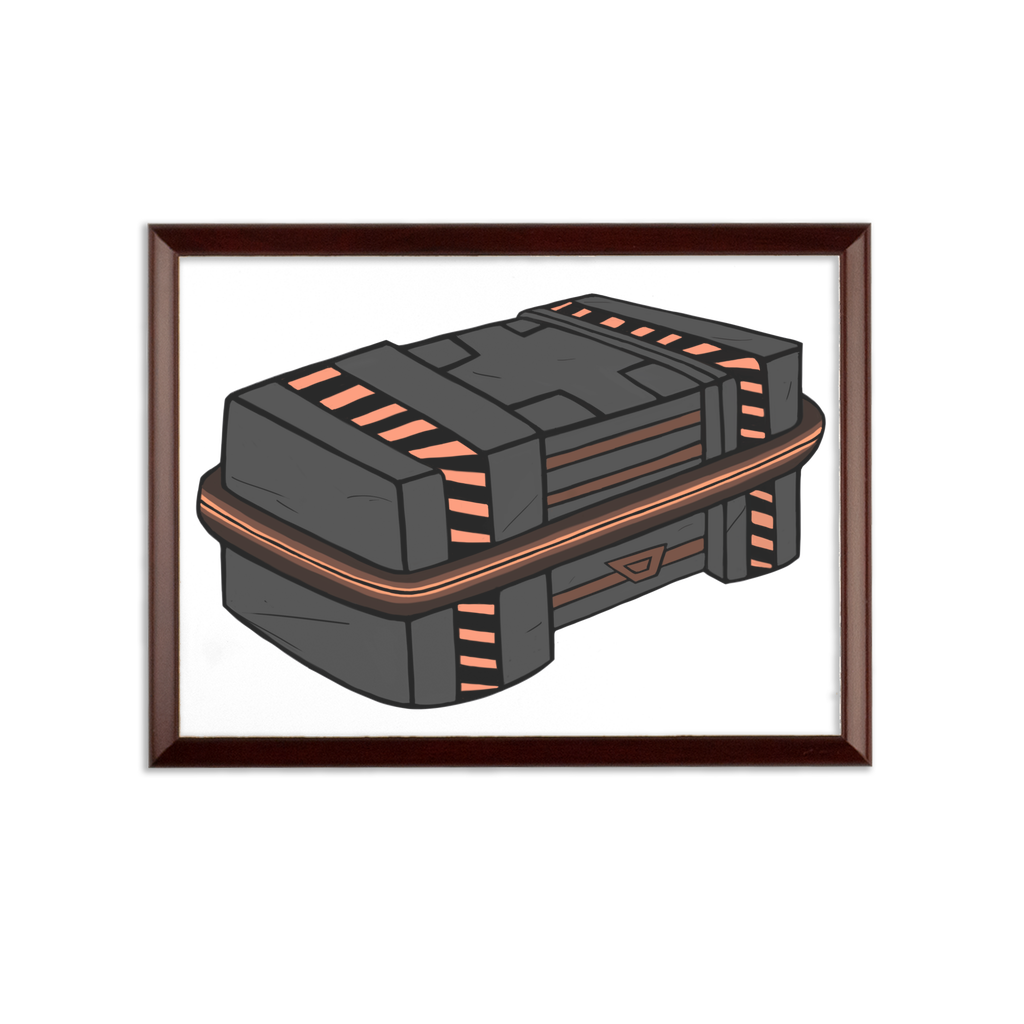 Crate Sublimation Wall Plaque with ogee shaped edge in brown wooden frame and white printable surface, ideal for custom certificates.