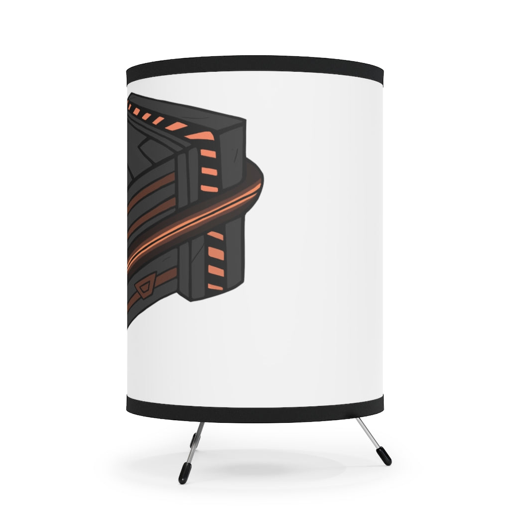 Crate Tripod Lamp featuring a galvanized steel base and custom high-resolution printed shade, ideal for US and CA plugs.