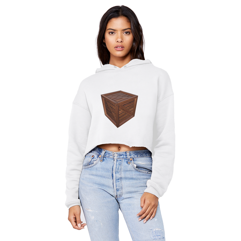 Crate Unisex Cropped Raw Edge Boyfriend Hoodie in various colors, showcasing its relaxed fit and stylish design.