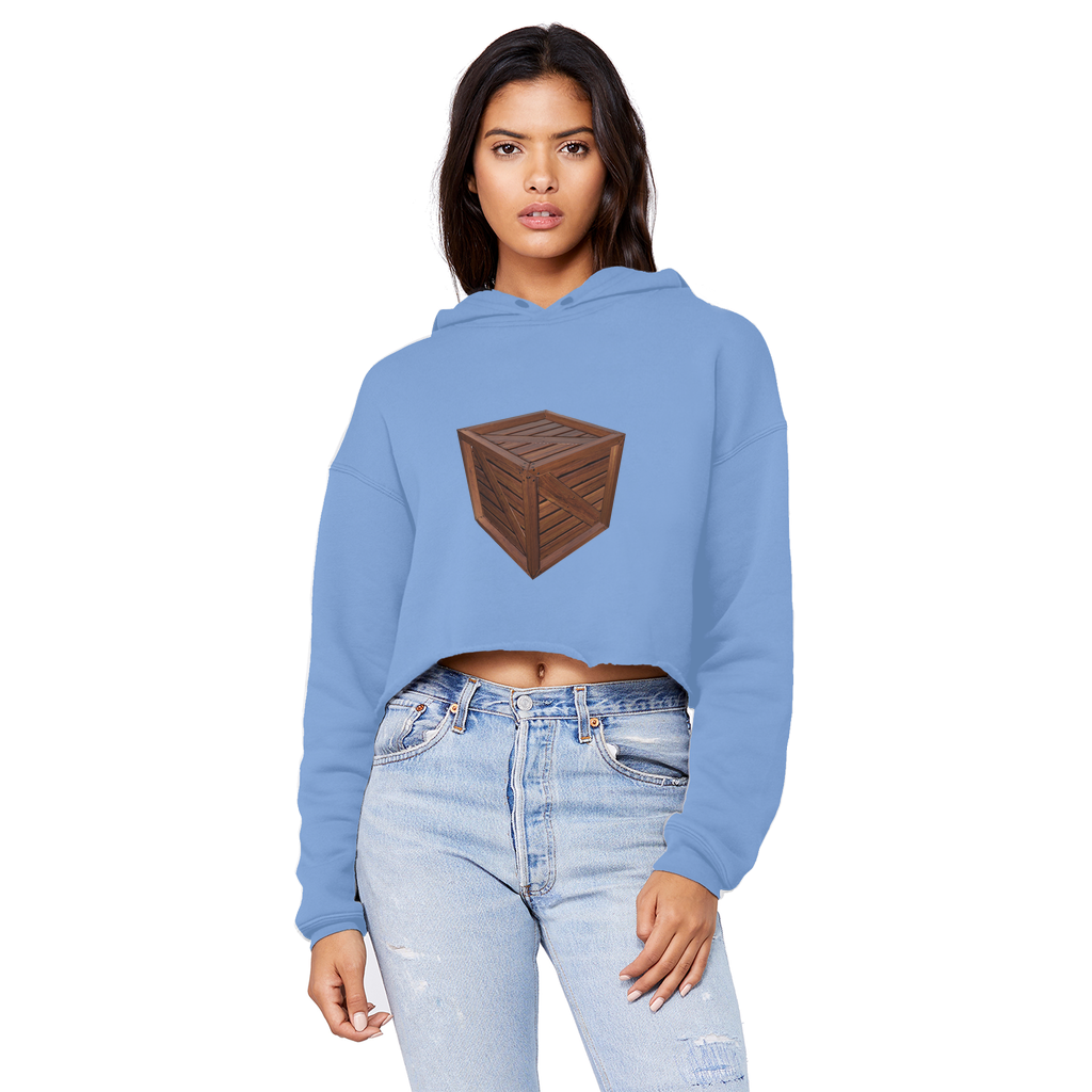 Crate Unisex Cropped Raw Edge Boyfriend Hoodie in various colors, showcasing its relaxed fit and stylish design.