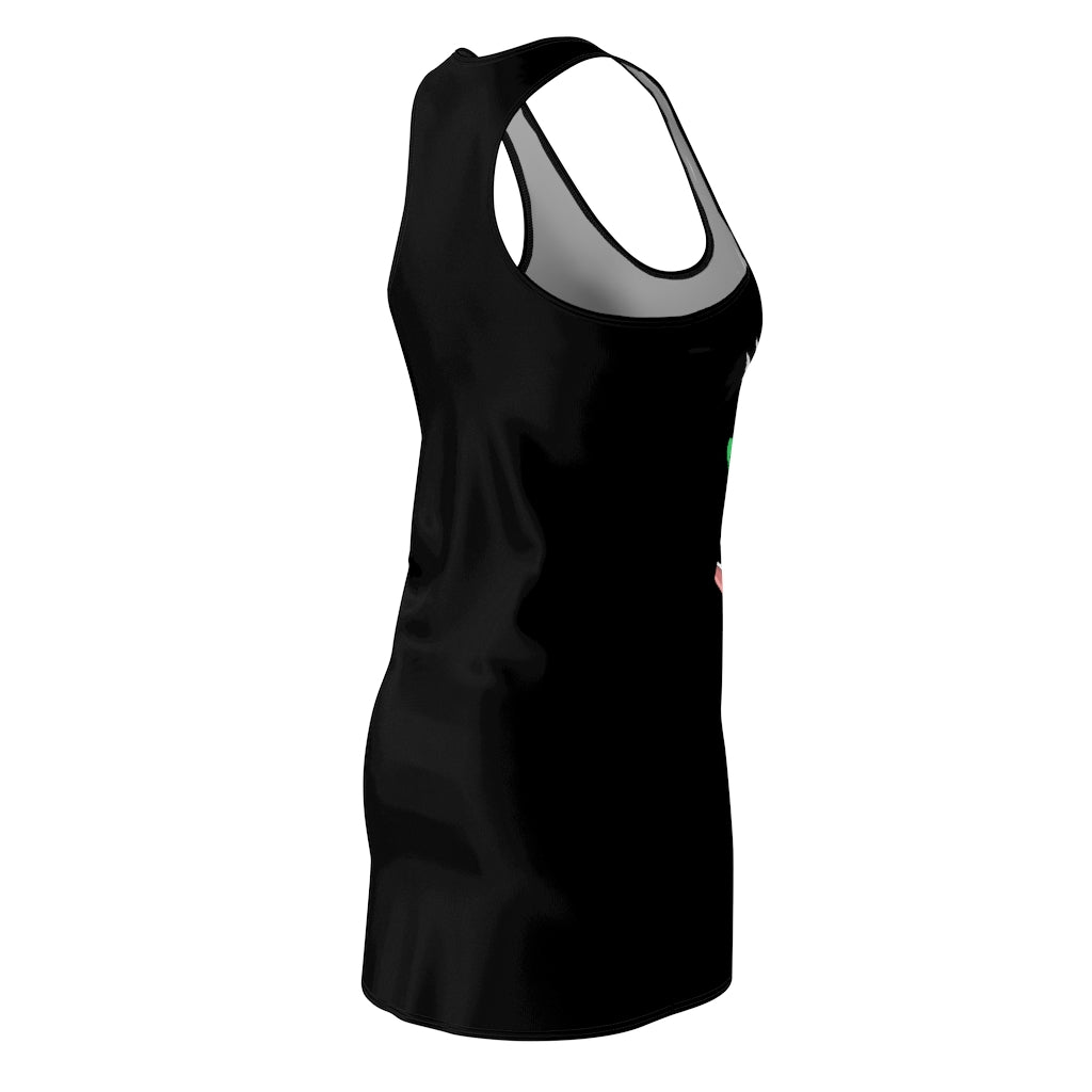 Crawnawsome Women's Cut & Sew Racerback Dress showcasing a stylish and feminine design with a sporty fit, made from lightweight polyester.