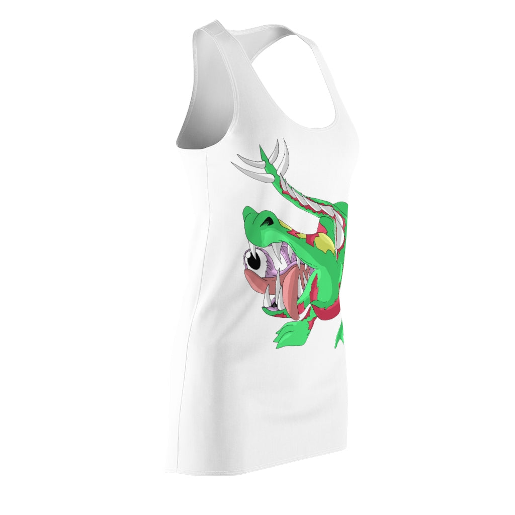 Crawnawsome Women's Cut & Sew Racerback Dress showcasing a stylish and feminine design in a comfortable fit.