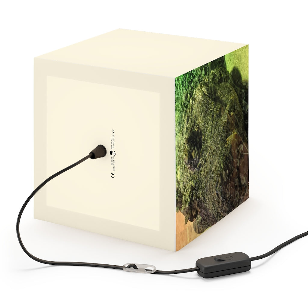 A stylish Crocodile Light Cube Lamp in a modern setting, showcasing its unique cube design and soft glow.