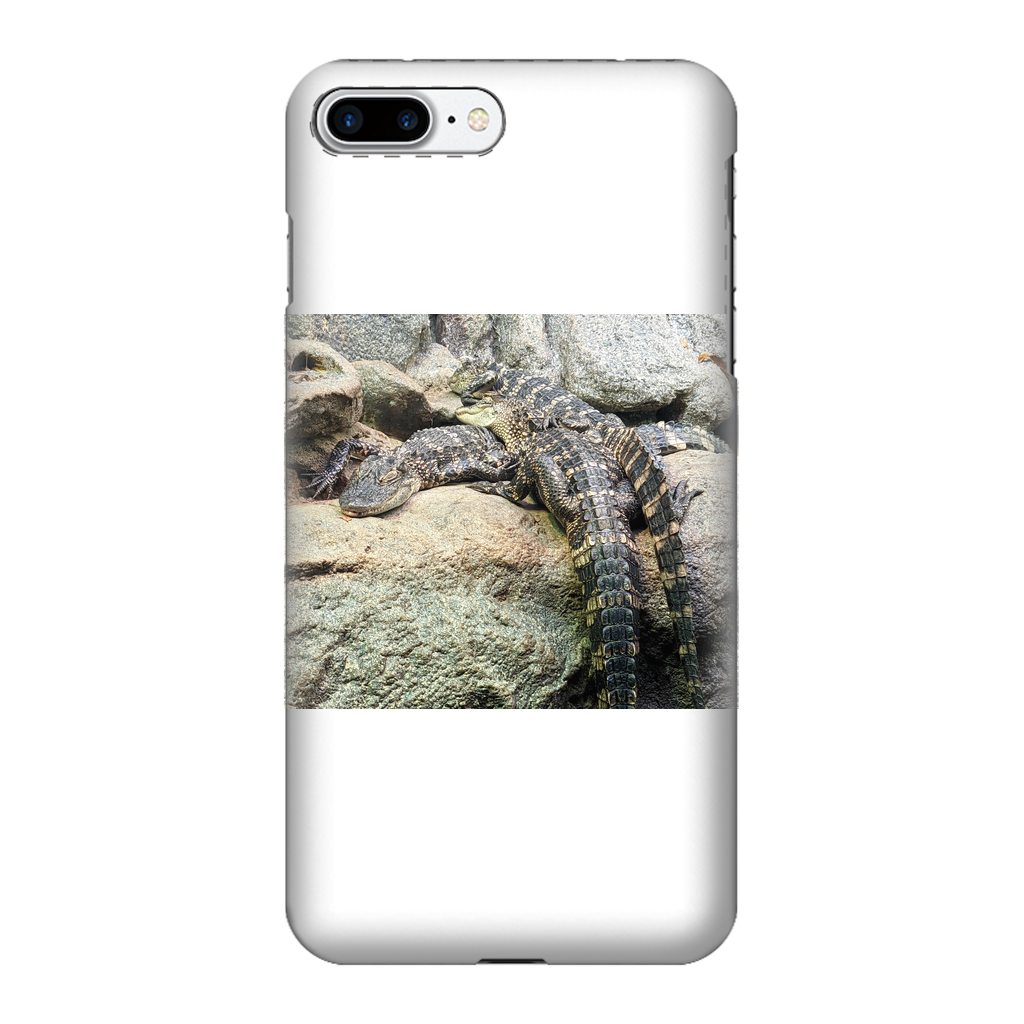 Crocodiles Fully Printed Tough Phone Case showcasing vibrant crocodile design with dual-layer protection.