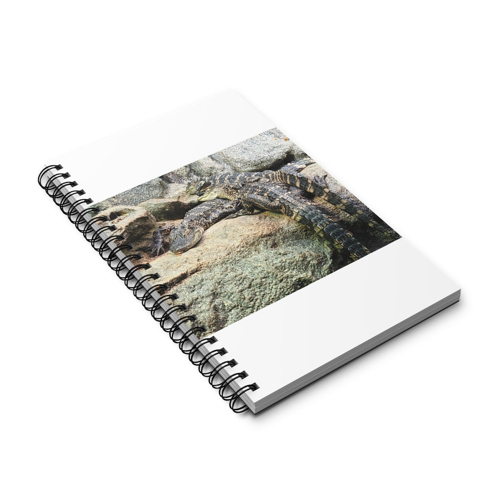 Crocodiles Spiral Journal featuring a colorful front cover, showcasing various styles including blank, dot grid, lined, and task management options.