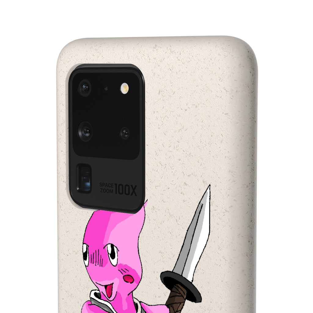 Curswordsman Biodegradable Case showcasing its slim design and natural texture, made from plant-based materials.