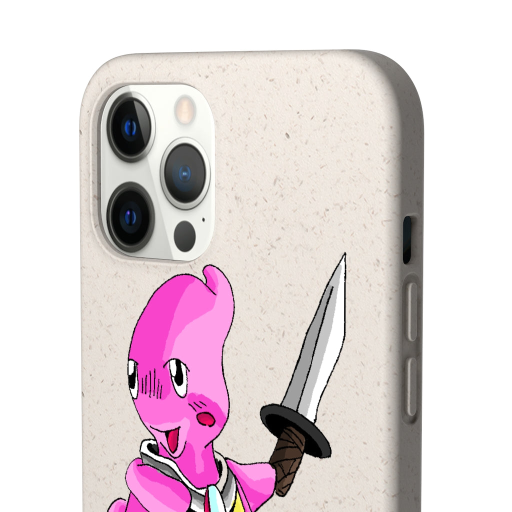 Curswordsman Biodegradable Case showcasing its slim design and natural texture, made from plant-based materials.