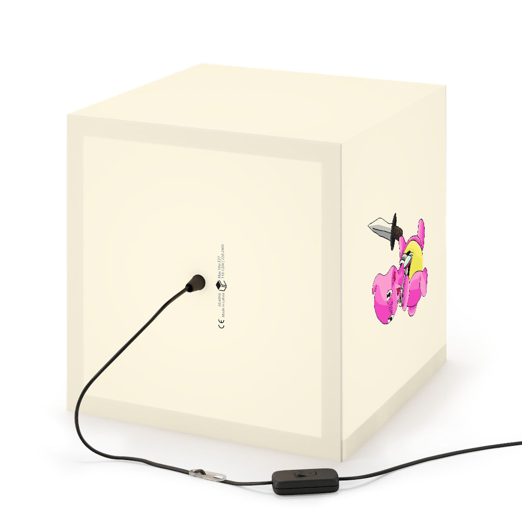 Curswordsman Personalized Lamp showcasing a unique cube design with customizable features, perfect for indoor lighting.