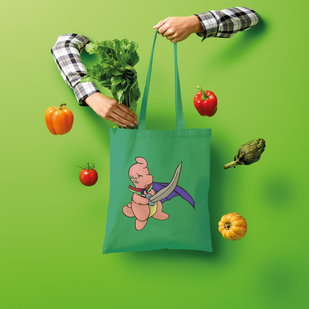 Curswordsman Shopper Tote Bag made of 100% cotton, featuring a spacious design and sturdy shoulder straps, ideal for shopping and creative prints.