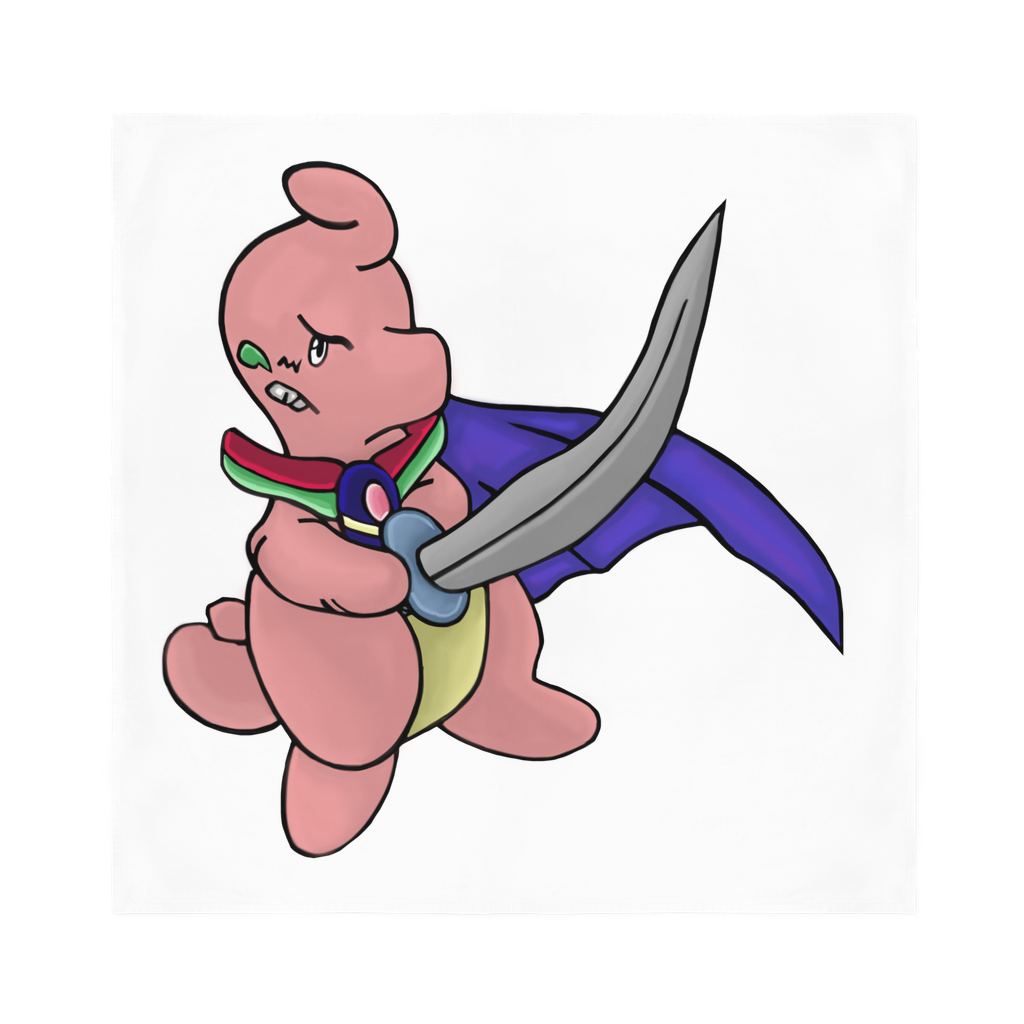 Curswordsman Sublimation Bandana featuring vibrant design on soft polyester fabric, perfect for stylish outfits.