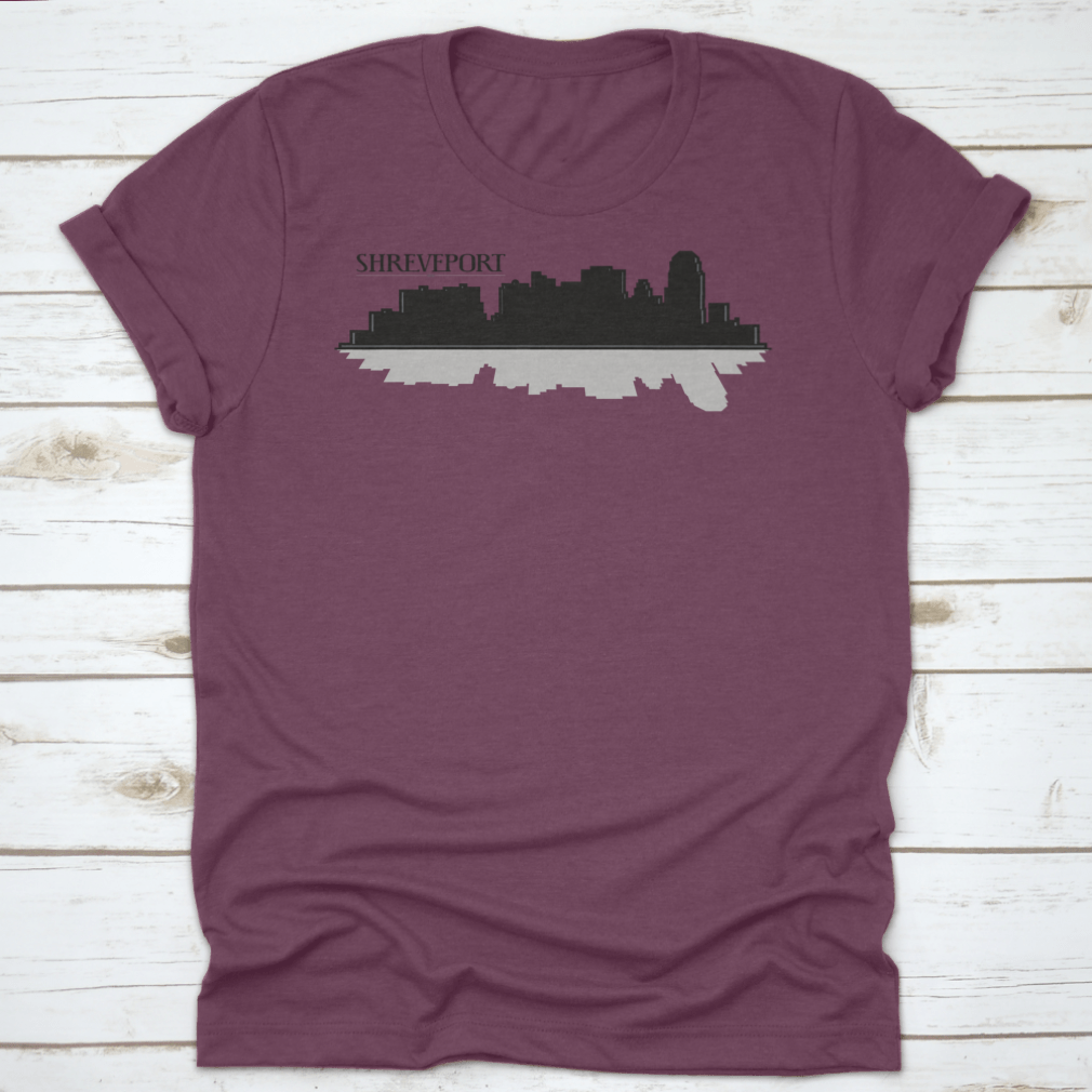 Custom illustration of a downtown city skyline silhouette featuring iconic buildings in a stylish design.