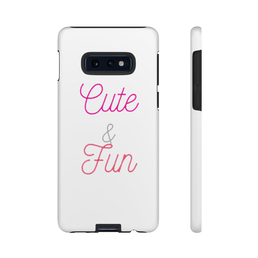 A colorful collection of Cute and Fun Tough Cases showcasing various designs and patterns, highlighting their dual-layer protection and vibrant prints.