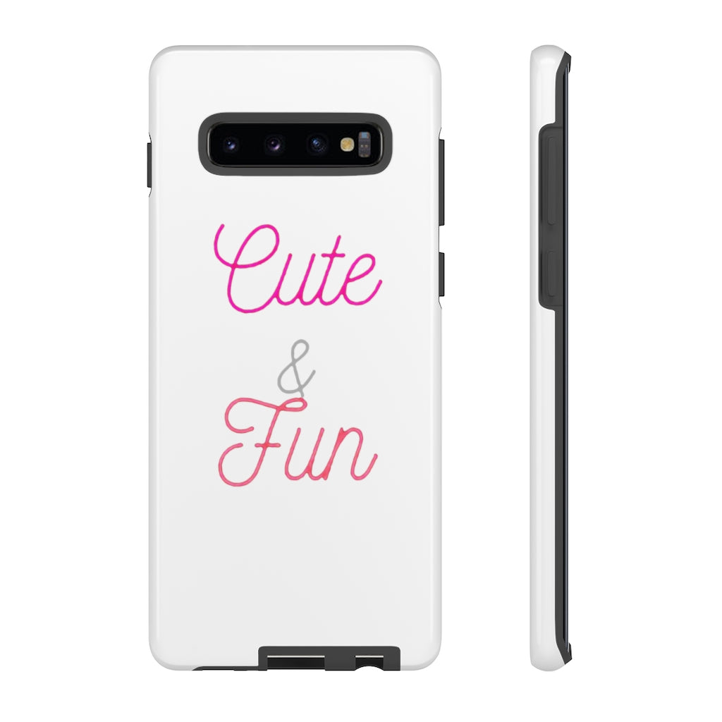 A colorful collection of Cute and Fun Tough Cases showcasing various designs and patterns, highlighting their dual-layer protection and vibrant prints.