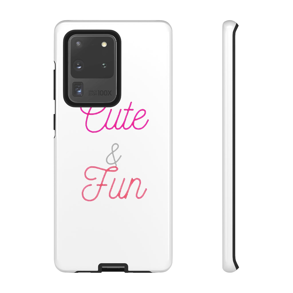 A colorful collection of Cute and Fun Tough Cases showcasing various designs and patterns, highlighting their dual-layer protection and vibrant prints.