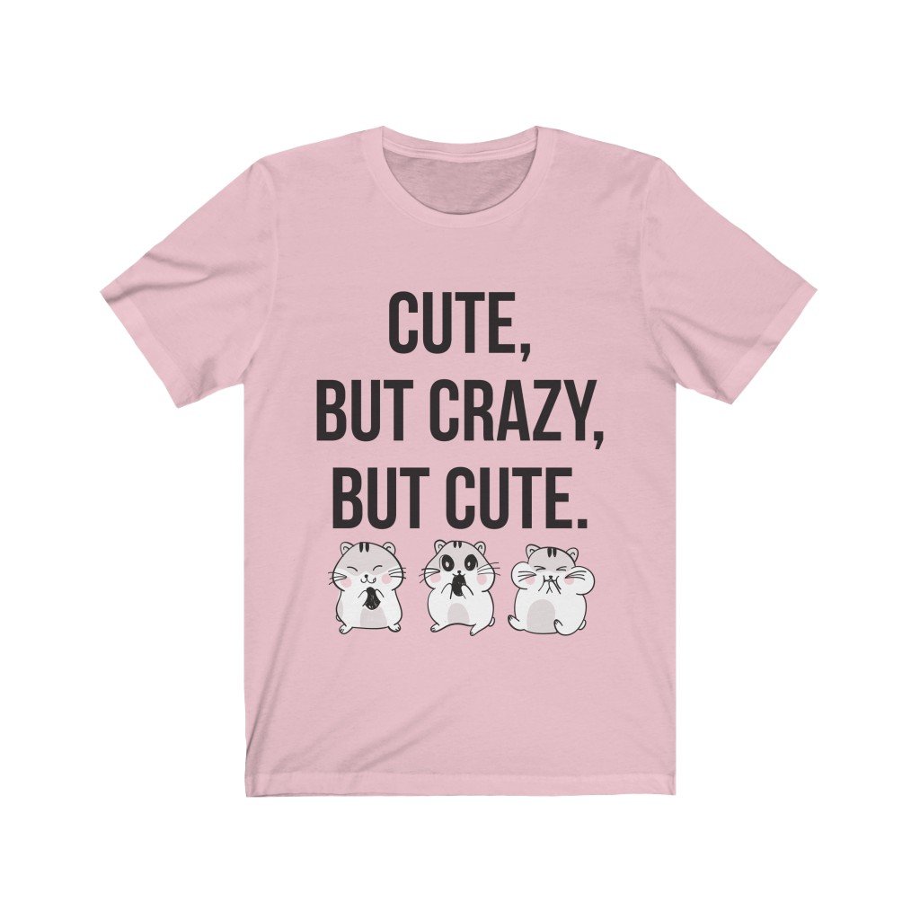 Cute But Crazy But Cute T-Shirt in soft cotton with vibrant vinyl print, showcasing a fun design suitable for all genders.