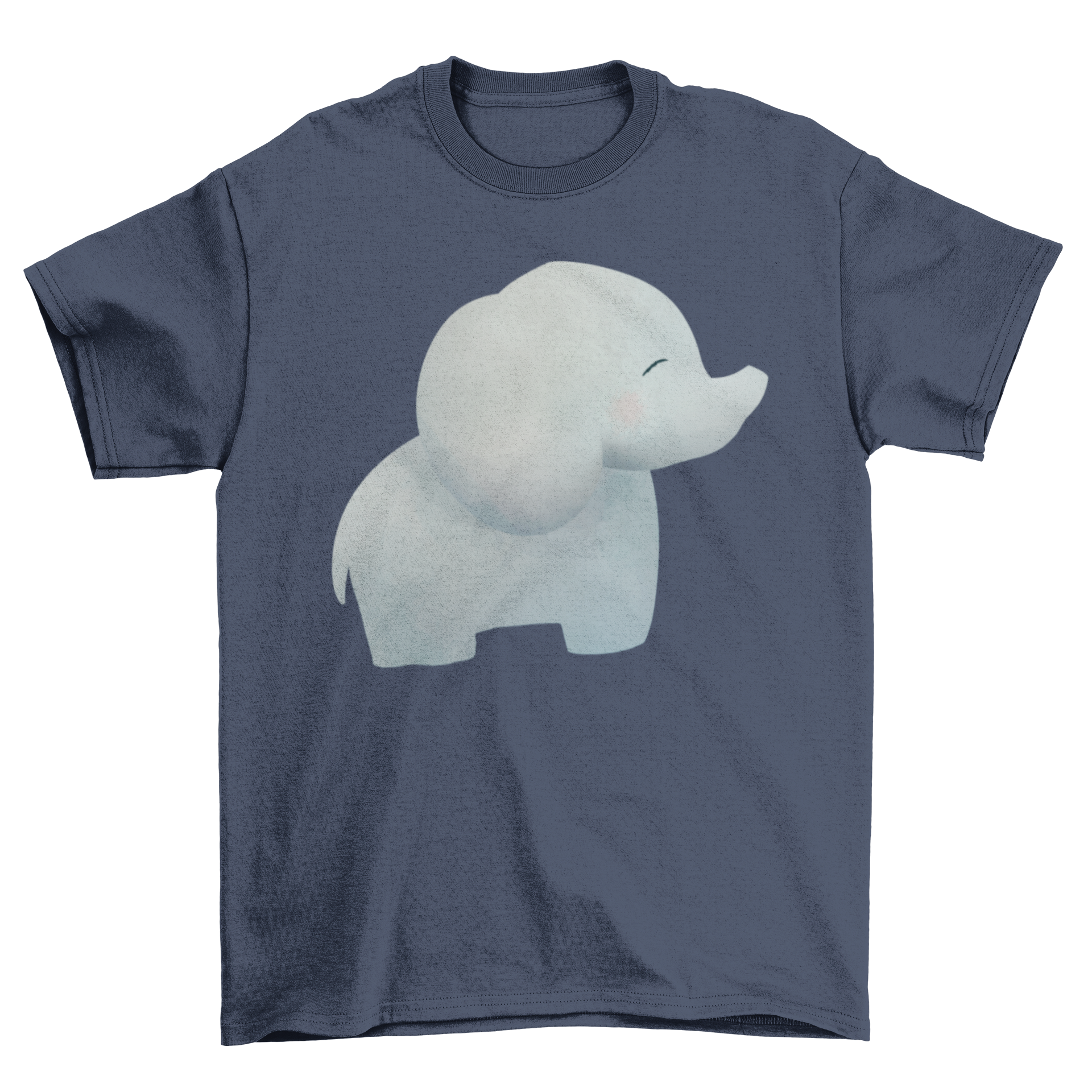A soft cotton T-shirt featuring a cute elephant graphic, perfect for casual wear.