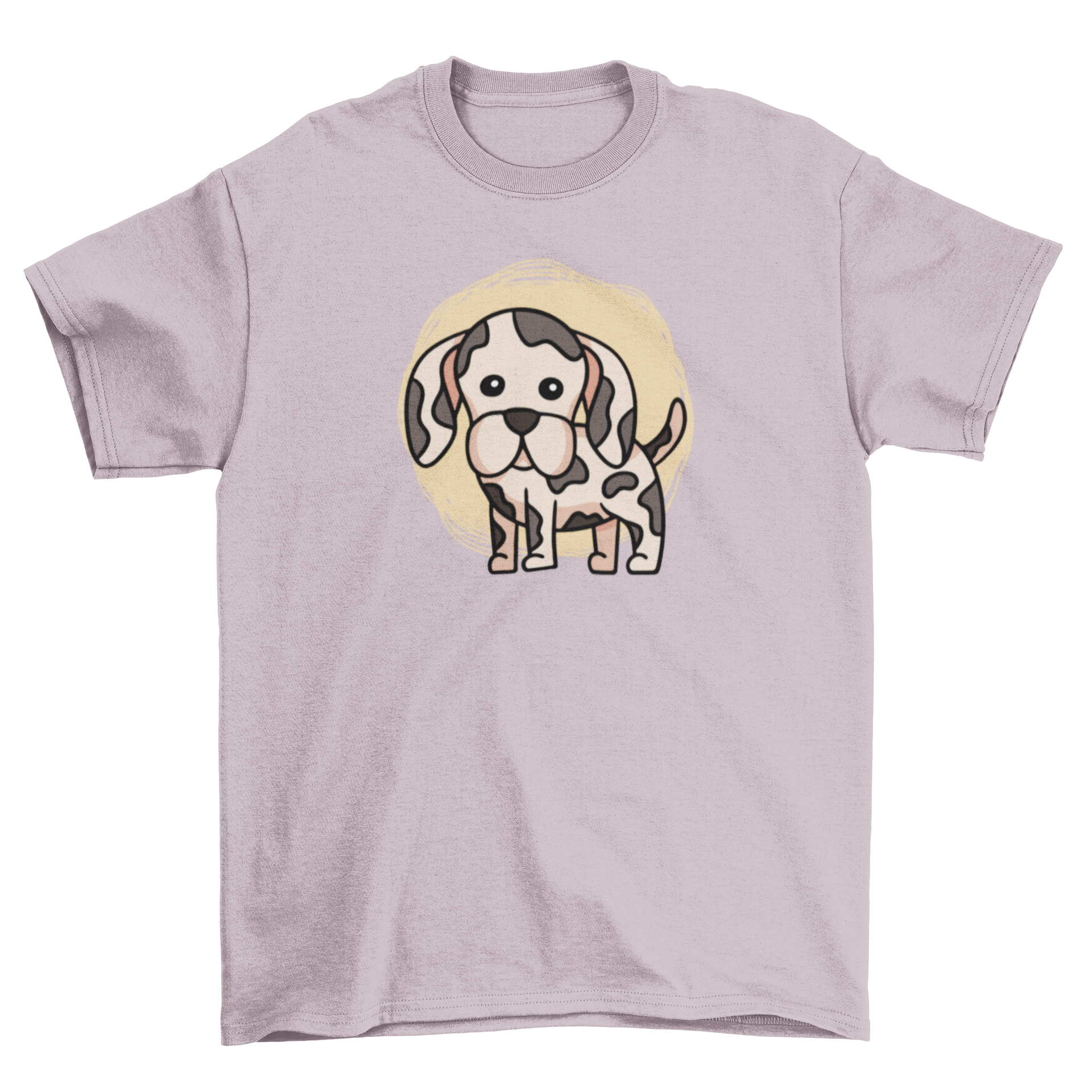 Cute Great Dane puppy design on a soft t-shirt, perfect for dog lovers.