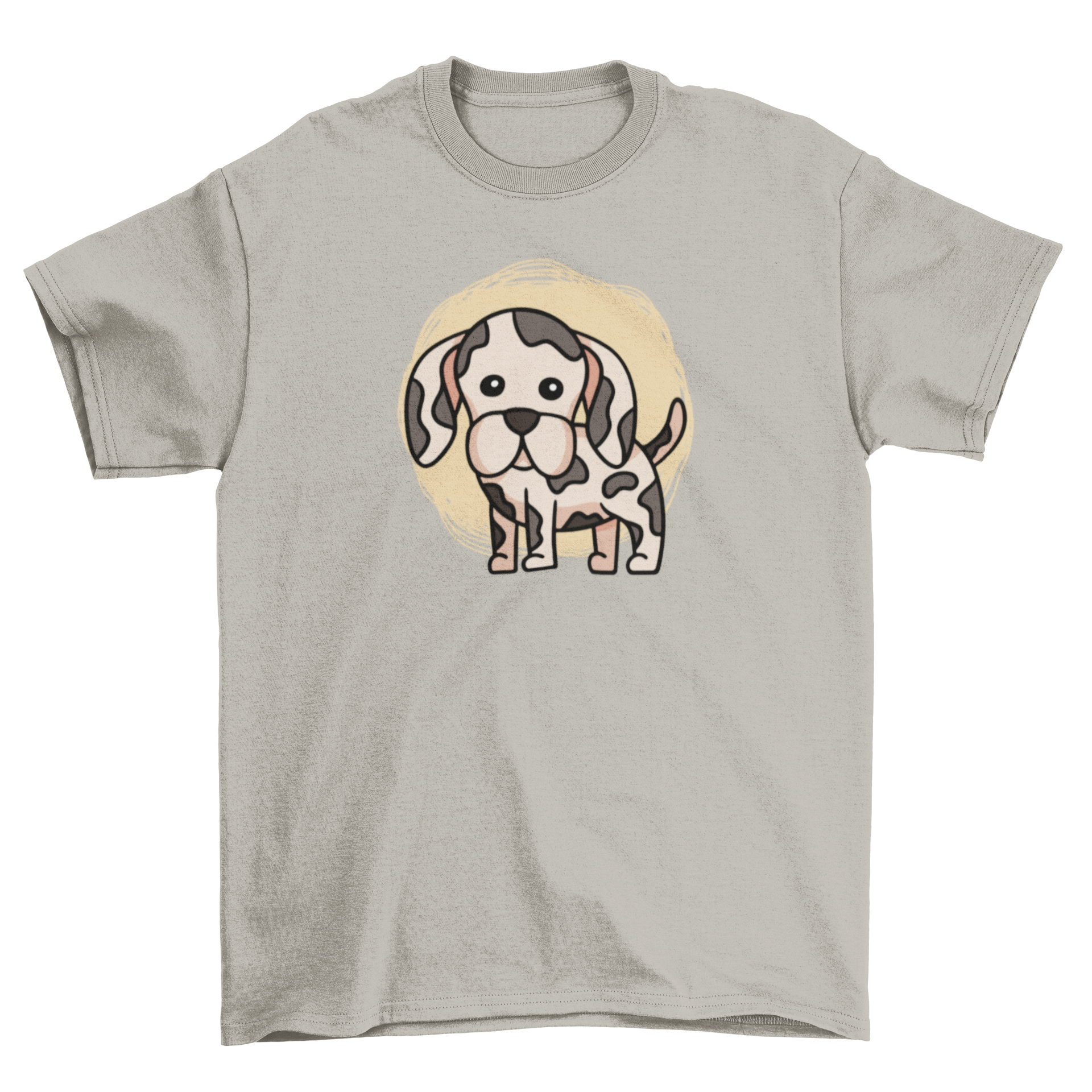 Cute Great Dane puppy design on a soft t-shirt, perfect for dog lovers.