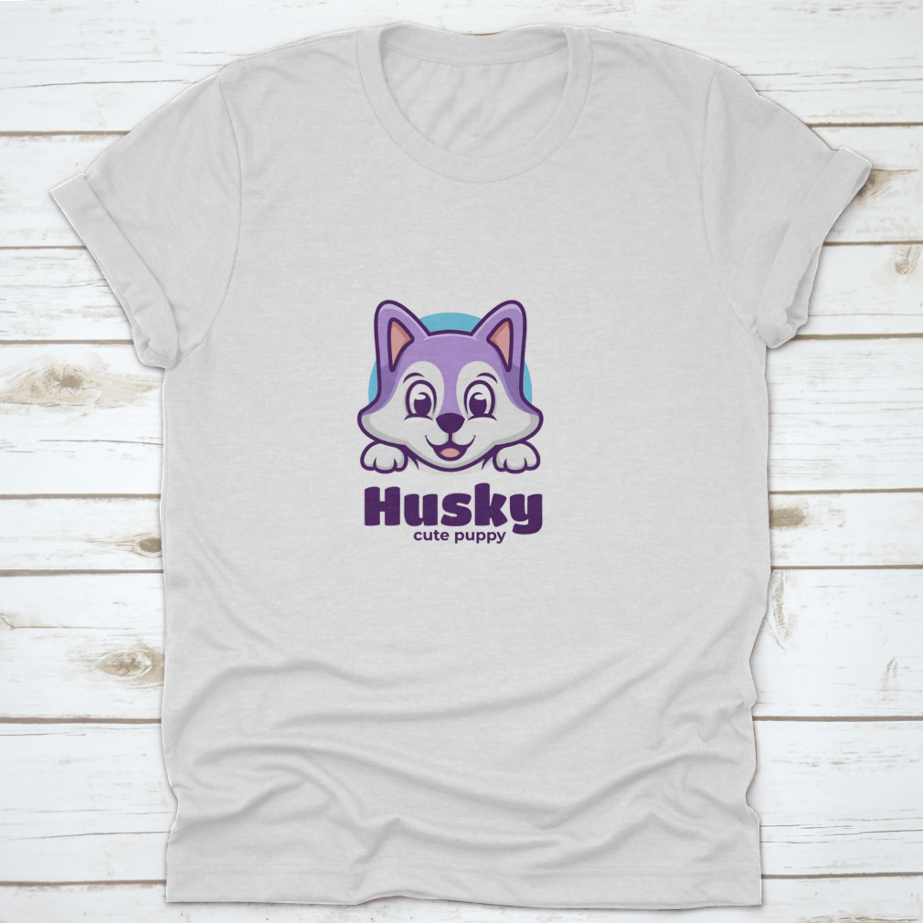 A cute kawaii illustration of a husky puppy, showcasing its playful and adorable features, perfect for graphic design and print.