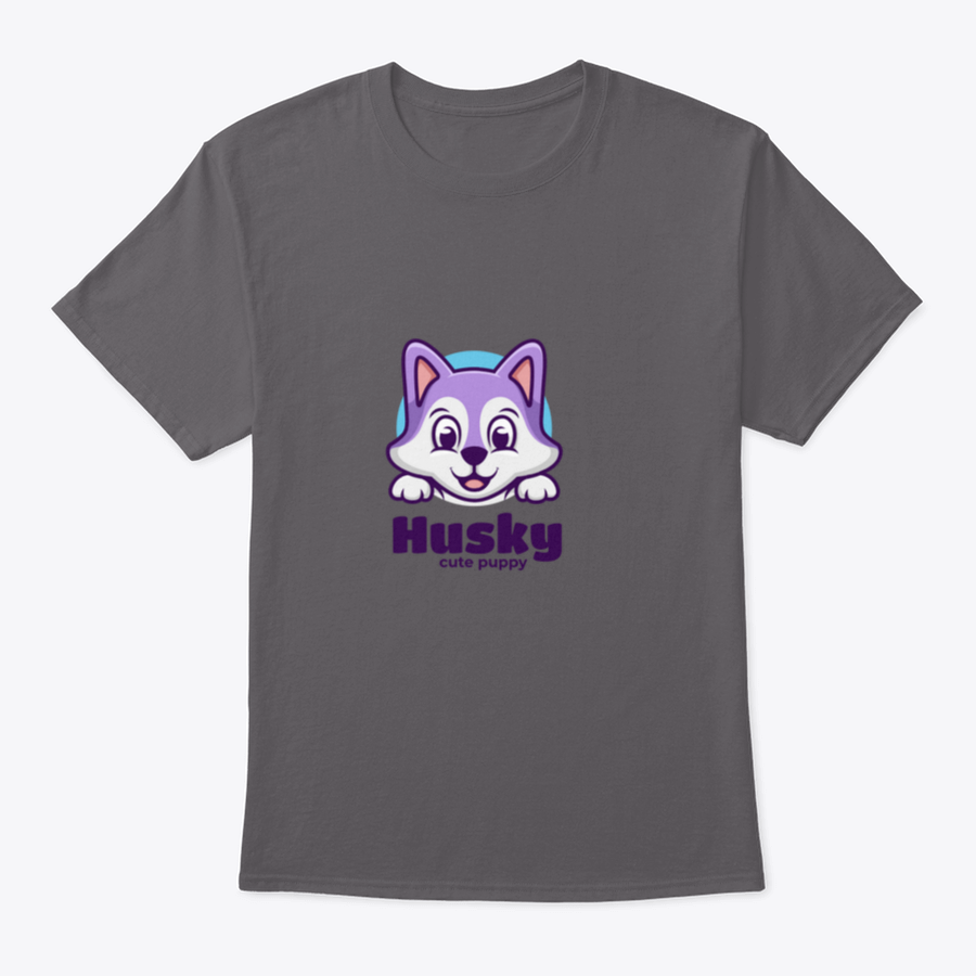 A cute kawaii illustration of a husky puppy, showcasing its playful and adorable features, perfect for graphic design and print.