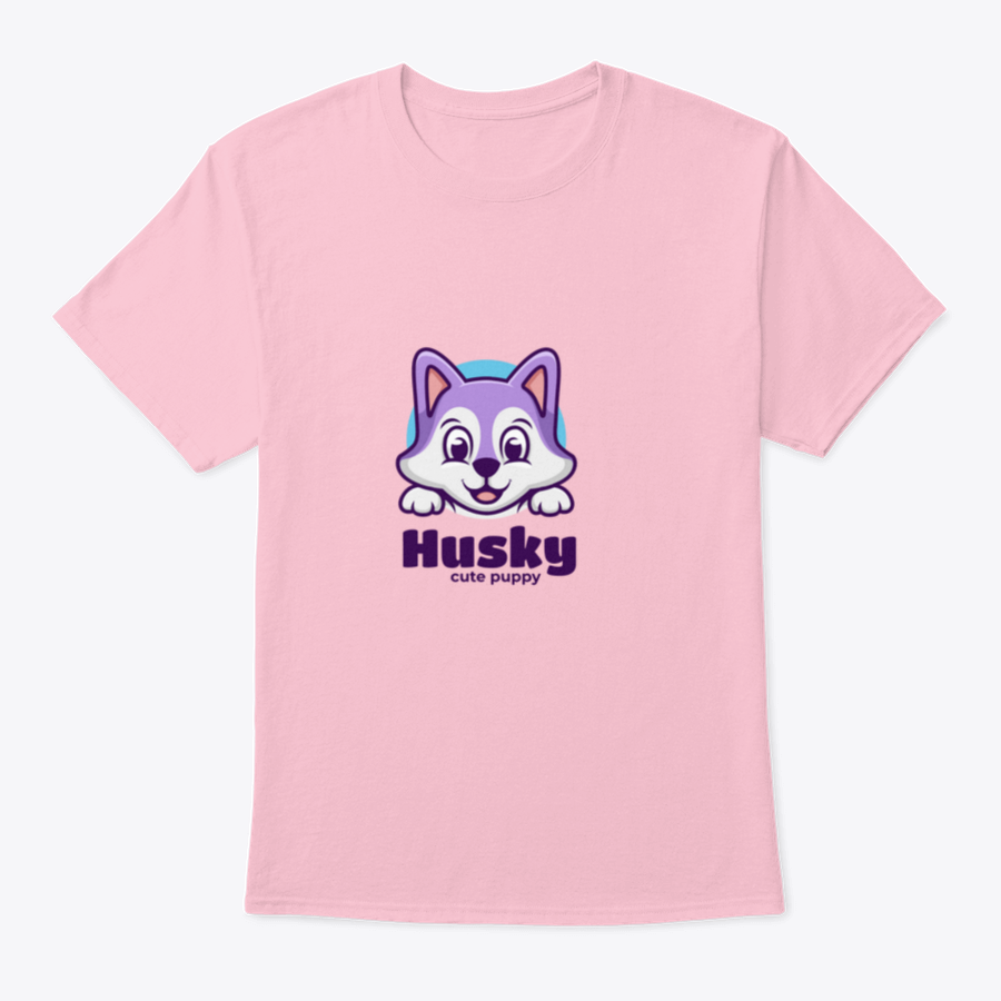 A cute kawaii illustration of a husky puppy, showcasing its playful and adorable features, perfect for graphic design and print.