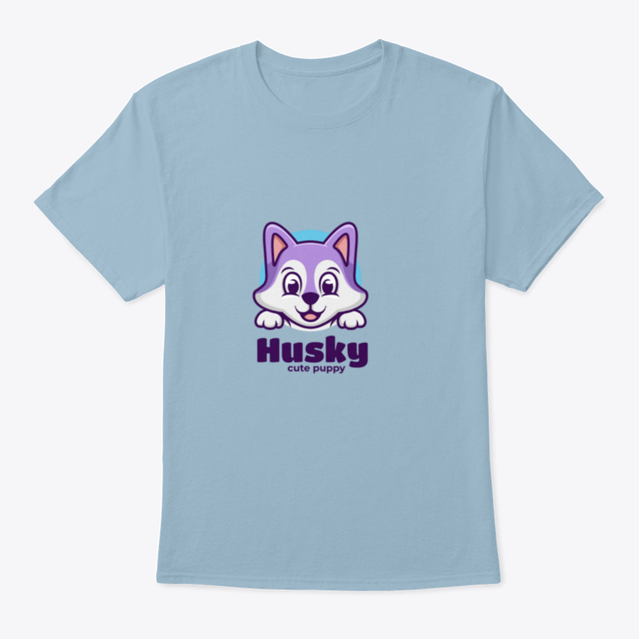A cute kawaii illustration of a husky puppy, showcasing its playful and adorable features, perfect for graphic design and print.